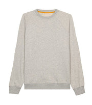 Front of mens grey organic cotton sweatshirt by Finisterre 